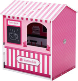 Teamson Kids - Dreamland City Café Poppenhuis 30cm - Roze/Wit/Zwart
