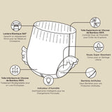 ECO BOOM Bamboe Babyluiers - Maat 6 (20kg), Plantaardige Pull-Up Luiers (17st) - Premium Biologisch, Geurvrij, Huidvriendelijk, Super Absorberend