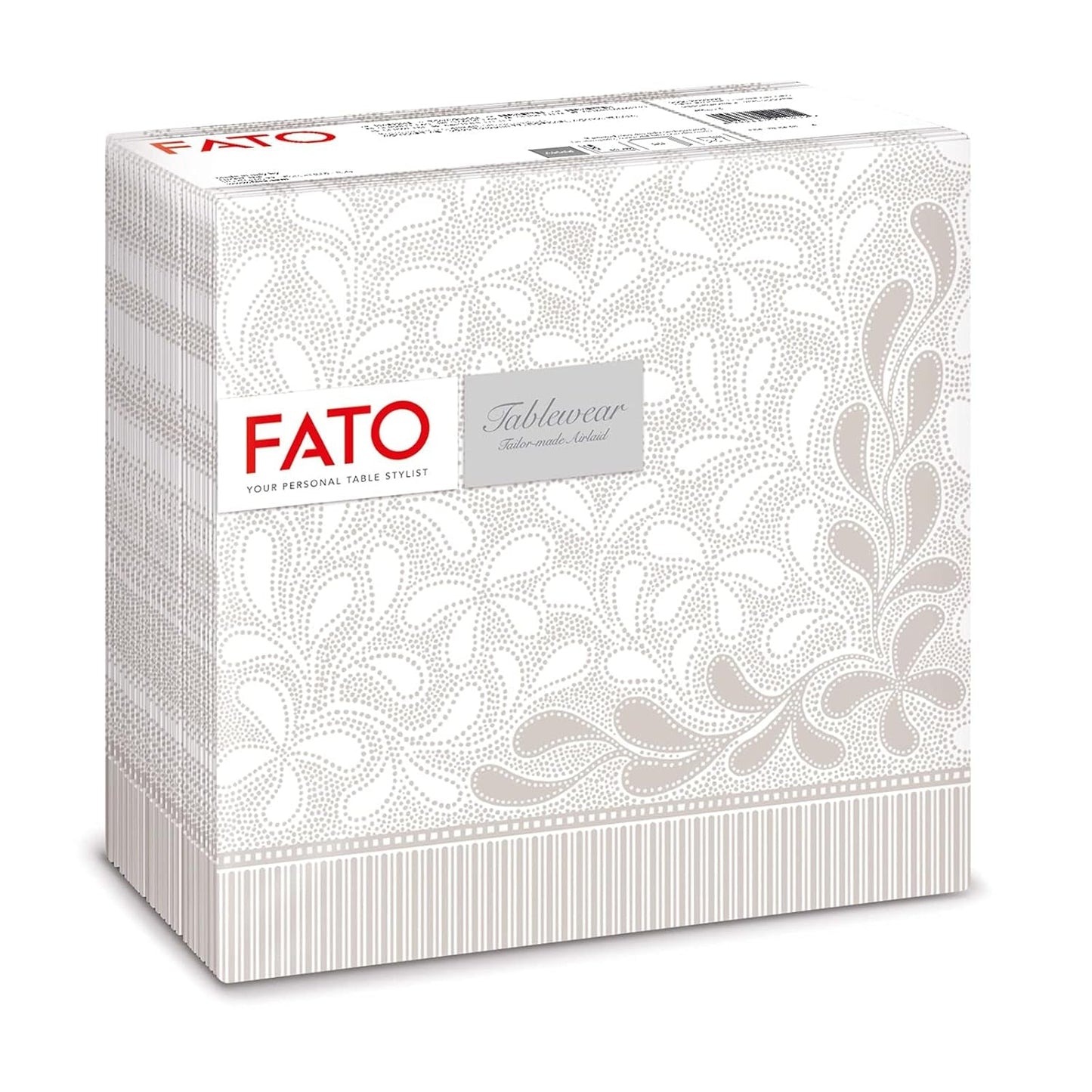 Fato - Droogpapieren servetten, airlaid, textieleffect, verpakking van 50 servetten, 40X40 gevouwen in 4-formaat, Tropicana Decor