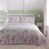 Dreams & Drapes Design - Wisteria - Gewatteerde bedovertrek - 200 Cm X 230 Cm in roze Bedden en Hoezen DREAMS AND DRAPES Rose 200 Cm X 230 Cm