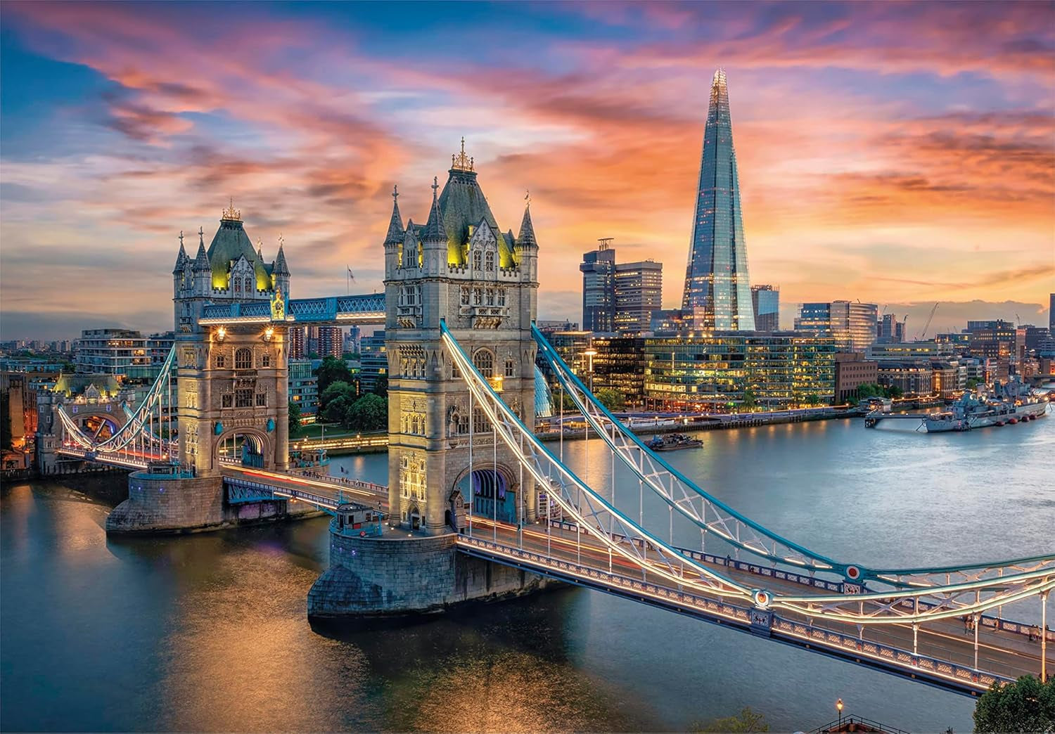 Clementoni - Collectie 31694 - London Twilight, puzzel 1500 stukjes voor volwassenen en kinderen vanaf 10 jaar, behendigheidsspel voor het hele gezin Puzzel Naty Shop