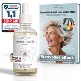 Hairlexier Haargroeimiddel voor vrouwen - Rozemarijn Haarolie, Ricinusolie Haarolie, Lavendelolie, Natuurlijk haarserum tegen diffuus haarverlies, Ondersteunt de haargroei, Veganistisch & Biologisch + Werkboek Haarverzorging Naty Shop Vrouwen