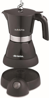 Ariete 1358 Moka Aroma, Elektrische espressomachine, 480 W, 2/4 espressokopjes, Zwart