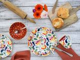 CreaTable, 17407, Folklore-serie, 16-delige serviesset voor 4 personen, porseleinen combinatieservies, vaatwasmachine- en magnetronbestendig, kwaliteitsfabricage