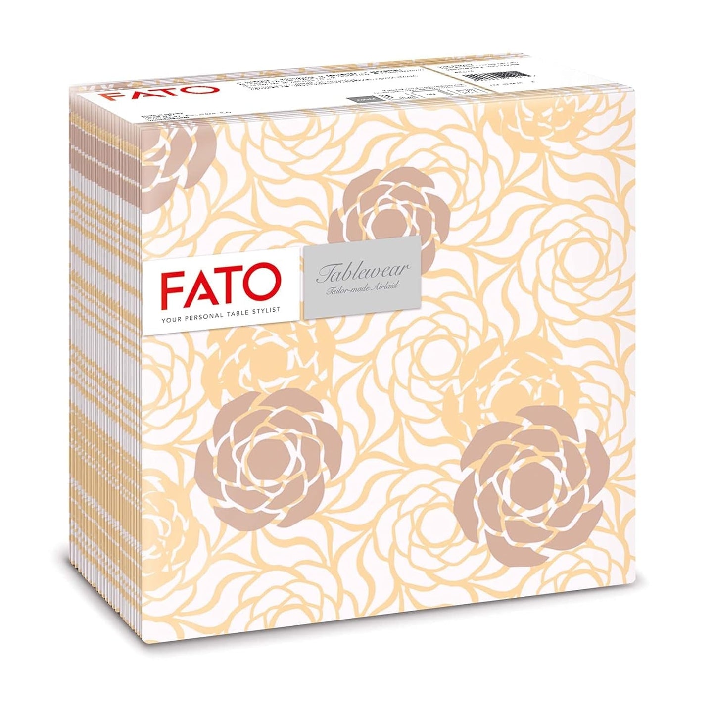 Fato - Droogpapieren servetten, airlaid, textieleffect, verpakking van 50 servetten, 40X40 gevouwen in 4-formaat, Tropicana Decor