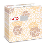 Fato - Droogpapieren servetten, airlaid, textieleffect, verpakking van 50 servetten, 40X40 gevouwen in 4-formaat, Tropicana Decor