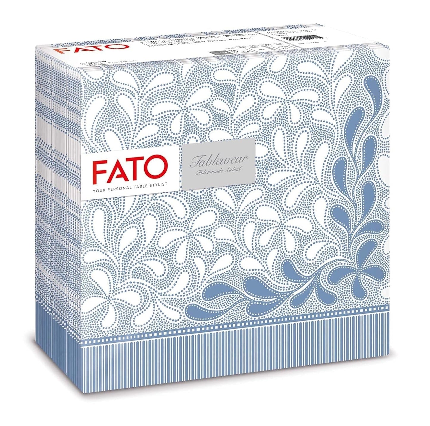 Fato - Droogpapieren servetten, airlaid, textieleffect, verpakking van 50 servetten, 40X40 gevouwen in 4-formaat, Tropicana Decor