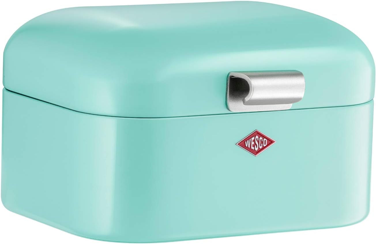 Wesco 235 001 Mini Grandy broodmand 17 x 18 x 12 cm (L/B/H) roze, roestvrij staal Voedselbewaardozen Naty Shop Mint
