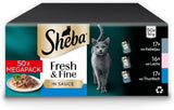 Sheba CATCARE Zak Nat Vers & FIJN (Vis) Stukjes in saus Volwassen 50g Multipack Standaard