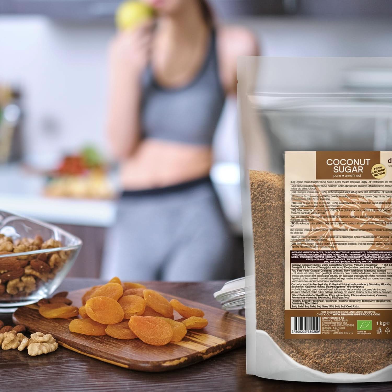 Kokossuiker-100% biologisch, ongeraffineerd, 1 Kg Zoetstoffen Naty Shop