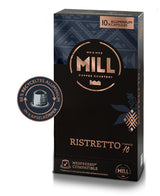 Kaffeekapseln Ristretto, 100 Kapseln für Kapselmaschinen (10x10), 80% gerecycled aluminium in Kapselkörper