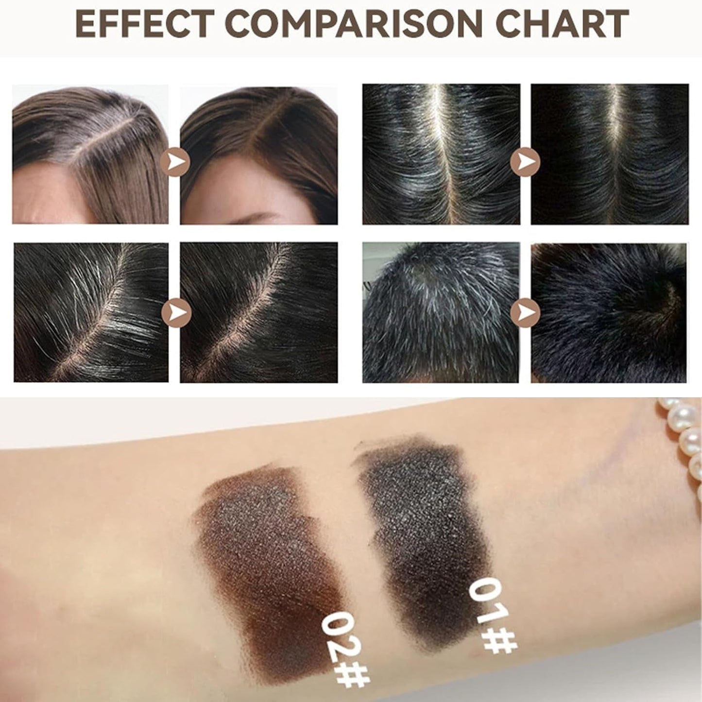Haarkleur Stick Tijdelijke Haarkleur Lippenstift Haarverf, Tijdelijke Lippenstift Haarverf Witte Kleur Haar Cover DIY Make-up Stick Haarverf Zwart Bruin Haarverf Naty Shop