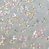 Mini Vlinder Zirkoon Nagelsleutelhangers Y2K Wit Champagne Roze Strass Kristal Vlindersleutelhangers Nagels 3D Vlinder Nageldesign Sleutelhangers Vlindernagels Decoratie Nagelkunst Sleutelhangers Nagelaccessoires