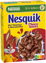 Nesquik Choco Waves, knapperig ontbijt met chocoladegolven, 330 gram Cereals Naty Shop