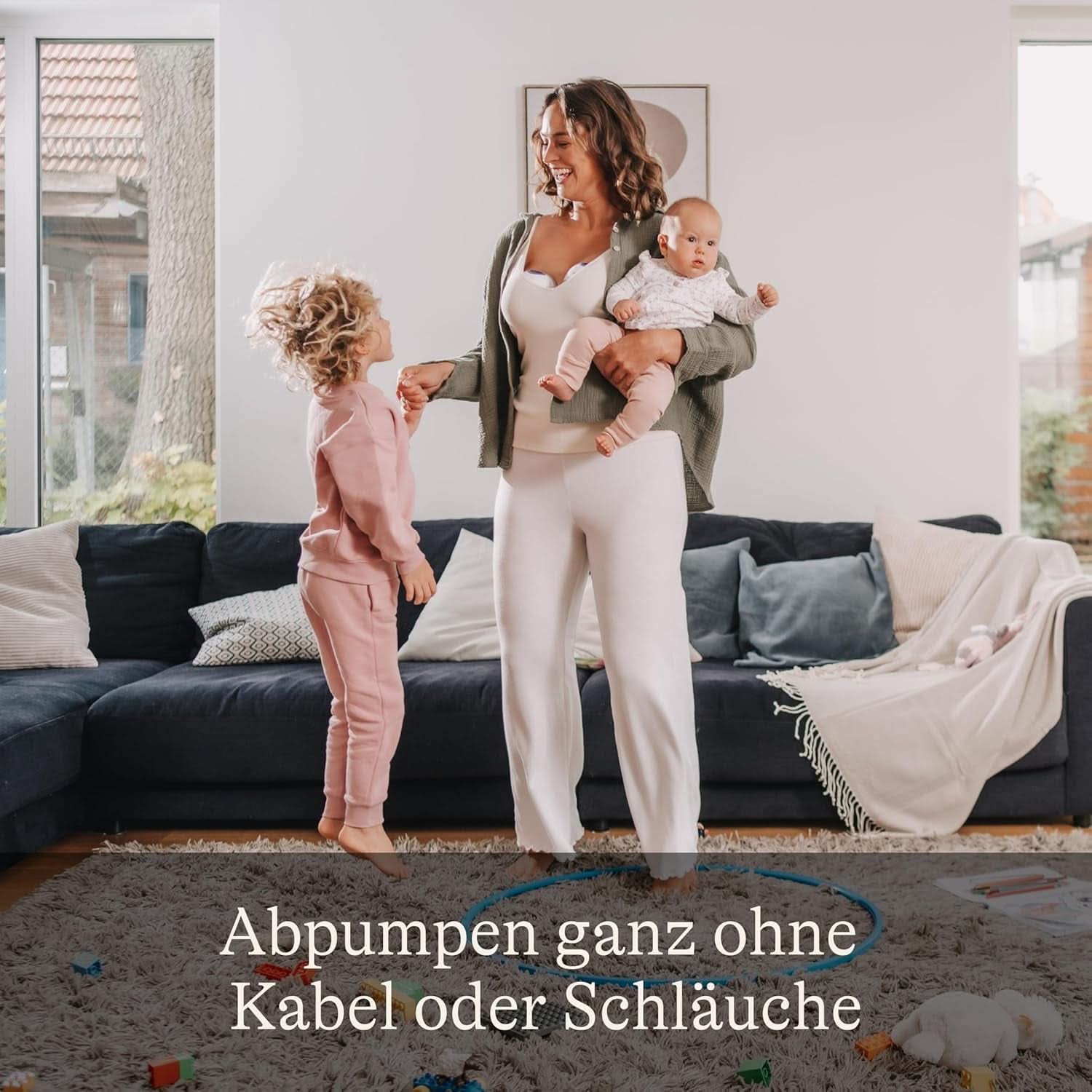 Lansinoh Tragbare Elektrische Doppelmilchpomp – Freihändig en Leise Abpumpen Ohne Kabel & Schläuche – Wiederaufladbarer Akku – Einfache Bedienung & Reinigung - Handsfree Accessoires Voeding en Borstvoeding Bebe Naty Shop