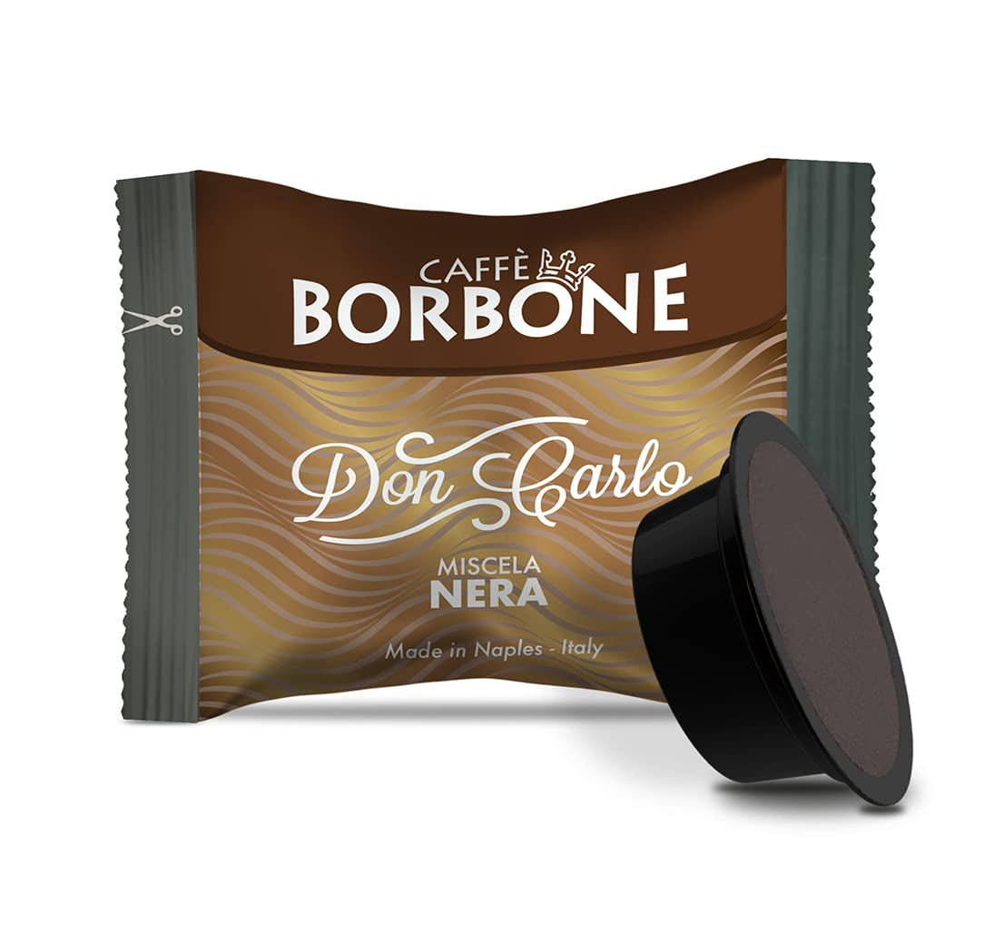 Caffè Borbone Don Carlo, Schwarze Kaffeemischung - 50 Kapseln - Compatibel met Lavazza®* A Modo Mio®* Haushalts-Espressomaschinen