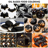 Fettlösliche Lebensmittelfarbe Für Schokolade - 60Ml Olbasis Lebensmittelfarben Für Fondant, Torten Decoratie, Backen - Flüssige Voedselkleuring voor Kakaobutter, Botercrème, Kuchen (Schwarz) Naty Shop