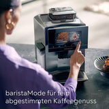 Siemens EQ900 TQ903D03 Automatische espressomachine, app-bediening, intuïtief touchscreen, barista-modus, AromaBoost, ruisonderdrukking, premium molen, automatische stoomreiniging, 1500 W, roestvrij staal