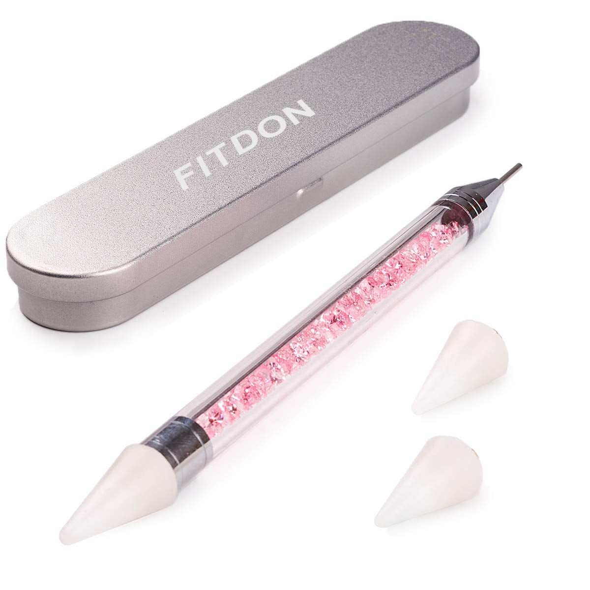 3200 nagelstenen set FITDON veelvormige glazen AB-stenen en heldere diamantglitter AB-stenen voor nagelkunstdecoratie doe-het-zelf-sets sieraden sleutelhangers nagelaccessoires