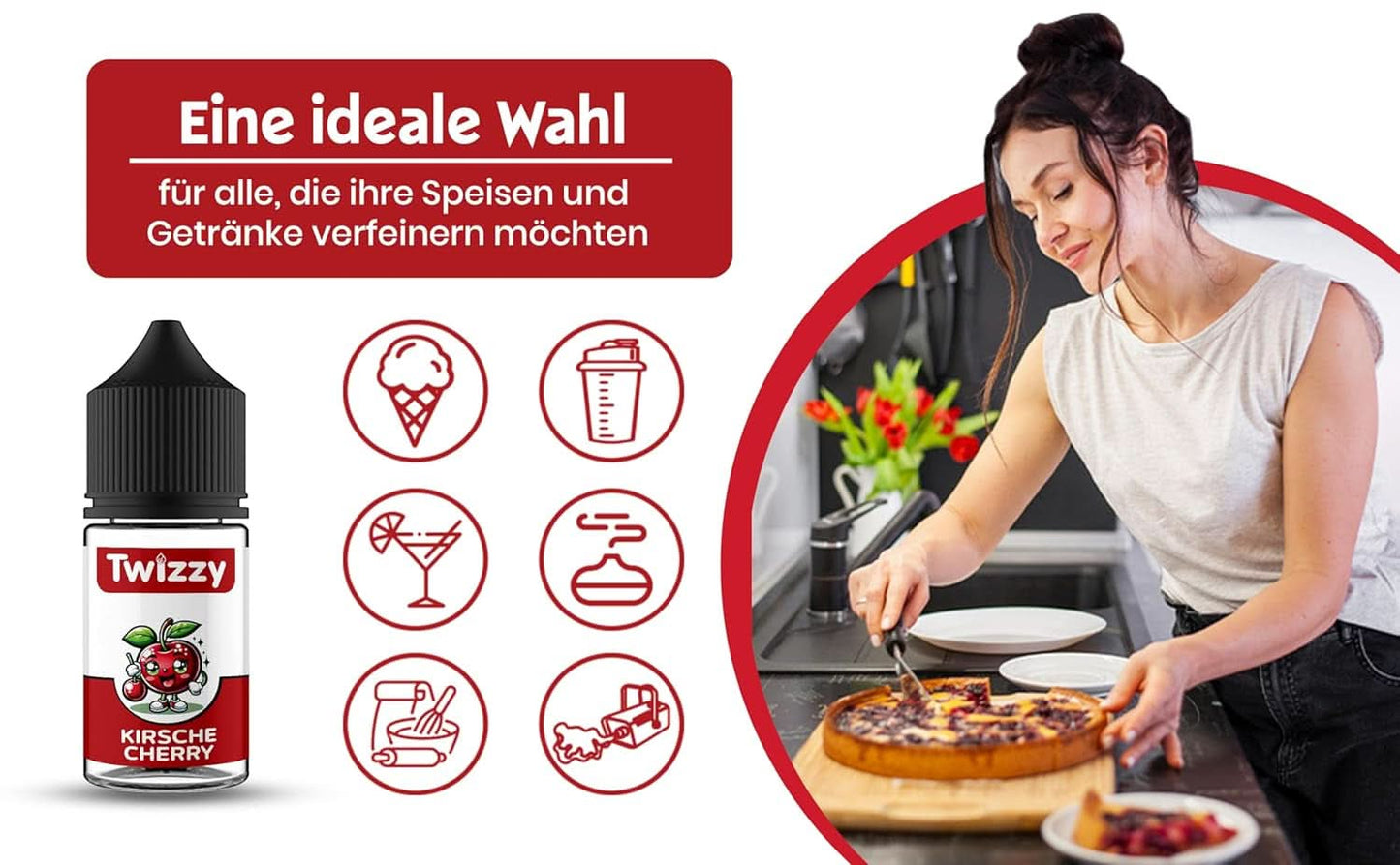 Twizzy, geconcentreerde kersensmaak, 30 ml Aroma's Naty Shop