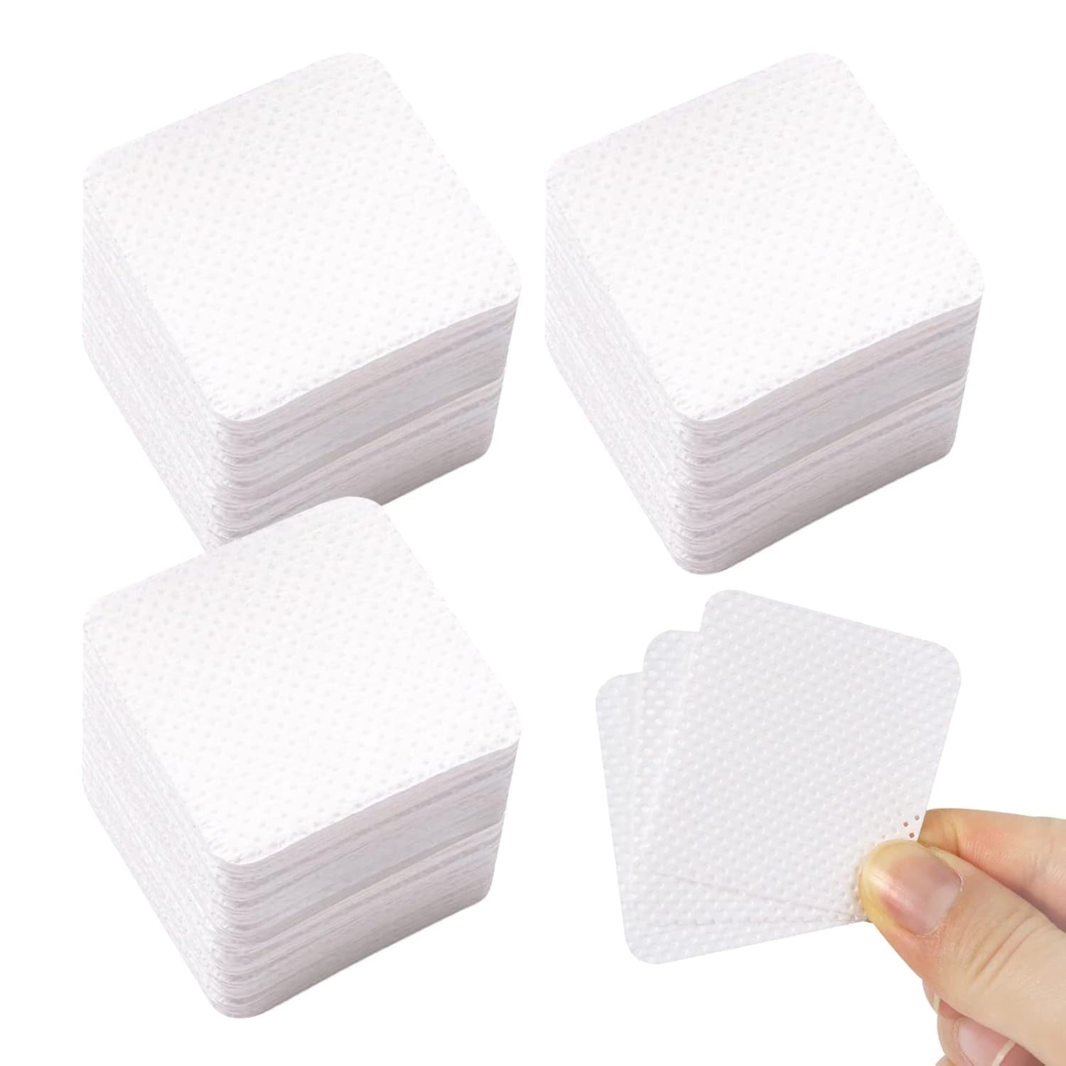 Qufiiry 300 Stück Fusselfreie Nageltücher, Pluisvrije Nageldoekjes, Fusselfrei Nagel Wattepads, Nagel Wischtücher Für Cleaner Gelnägel Nagellackentferner Wattepads Nageldoekjes Pads