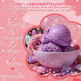 Gelvoedselkleuring - HXDZFX 2×30ml, suikervrije voedselkleuring, sterk geconcentreerd, voor het versieren van taarten, witte fondant, bitterkoekjes, koekjes, bakken, paaseieren, slijm (druivenpaars)