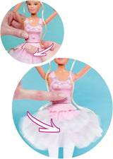 Simba 105733603 - Steffi Love Dancing Ballerina, Steffi als ballerinapop met dierenvriendje en draaibare rok, speelpop 29 cm, vanaf 3 jaar