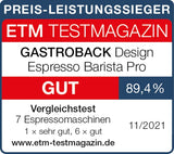 GASTROBACK espressomachine met molen inclusief melkkannetje, aandrukker en RVS portafilter - Barista espressomachine met melkopschuimer - Espressomachine met 30 maalstanden