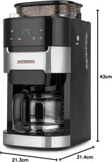 GASTROBACK 42711 Grind & Brew Pro koffie-espressomachine, koffie-espressomachine met geïntegreerd filter en molen, conische molen met 8 maalinstellingen, LCD-touchscreen, kunststof