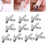 10 stuks nagelclips metalen clip nagelverlengingsclip nail art tool glasvezel fixer nagelkunstaccessoires duurzaam praktische uitrusting thuis doe-het-zelf salon