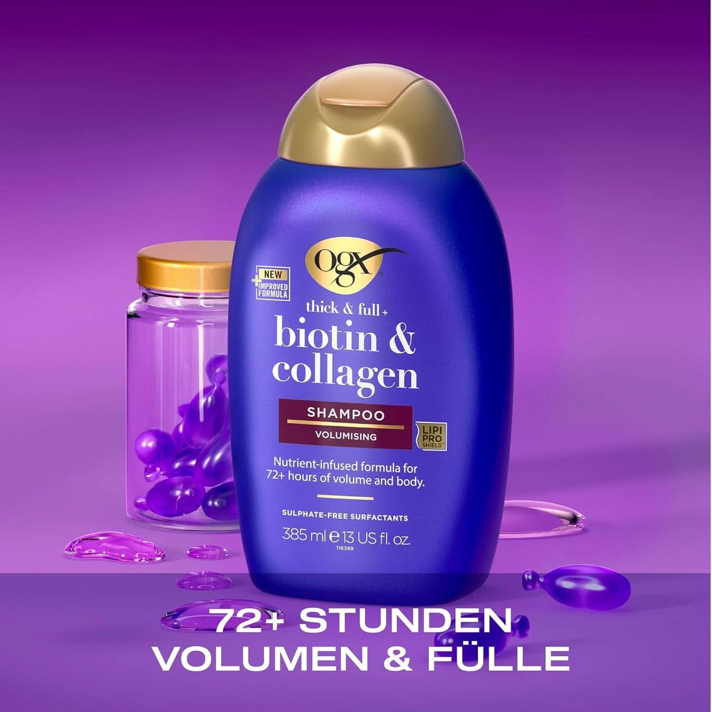 OGX Biotine- en collageenshampoo, 385 ml Douche en bad Naty Shop