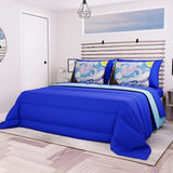 PETTI Artigiani Italiani - Winterdeken voor tweepersoonsbed, maxi, monochroom, dubbelzijdig, wit, grijs, 100% Made in Italy