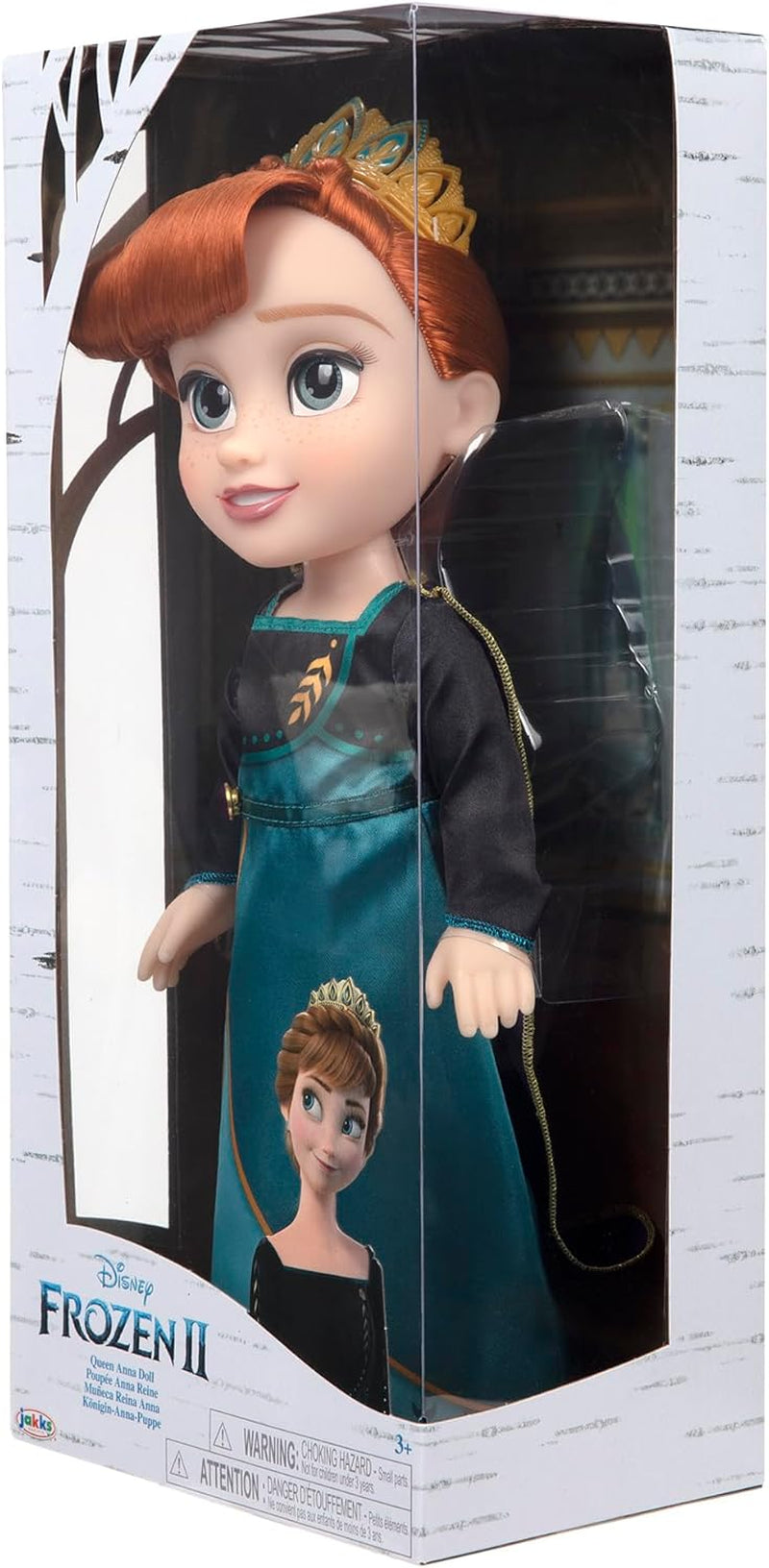 Disney Frozen 2 Anna-pop - een 35 cm grote beweegbare pop in een iconische mode-jurk met het Arendelle-embleem en een tiara voor extra plezier, voor meisjes vanaf 3 jaar