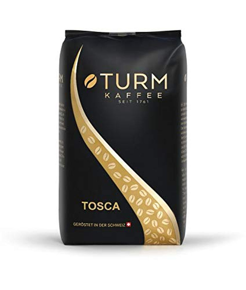 Tosca 1000g | Premium Zwitserse koffiebonen voor espresso en cappuccino | sterke mix van Arabica en Robusta met nootachtige en geroosterde tonen | volle espressokoffie | gebakken in Zwitserland