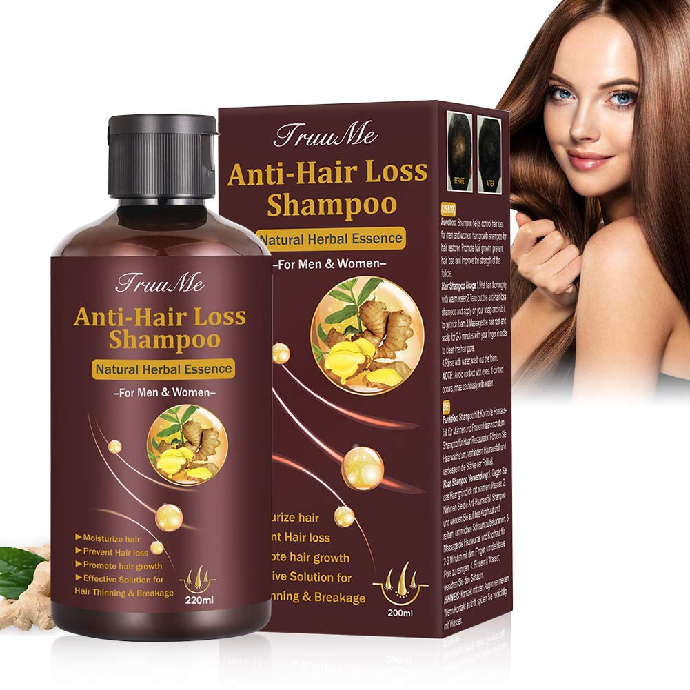 Haargroeishampoo, Anti-haaruitval, Haaruitvalshampoo, Natuurlijke kruidenshampoo voor snellere haargroei, Lotion Haarverzorging Naty Shop Standaardtitel