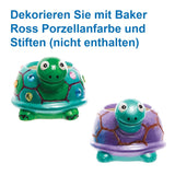 Baker Ross FX594 Turtle keramische plantenbakken - 2 stuks, schilder je eigen plantenbak
