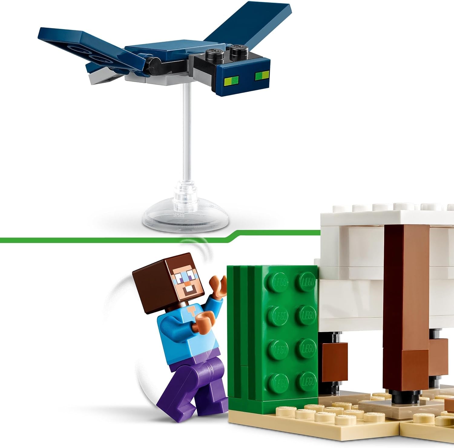 LEGO Minecraft Steve's Desert Expedition, videogameset voor jongens en meisjes, bioom met Steve, huis, beeldjes en kameelspeelgoed, gamercadeau voor kinderen vanaf 6 jaar 21251 Bouwsets Besuche den LEGO-Store