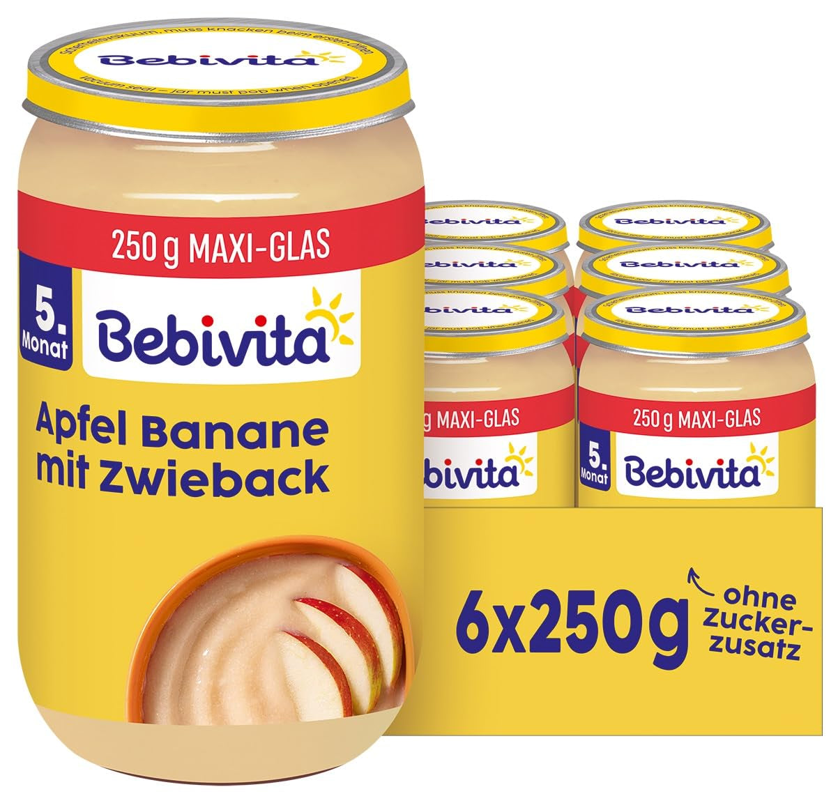Fruit- en graankoekjes in appel-banaanmengsel, 250 g, verpakking van 6 (6 x 250 g)