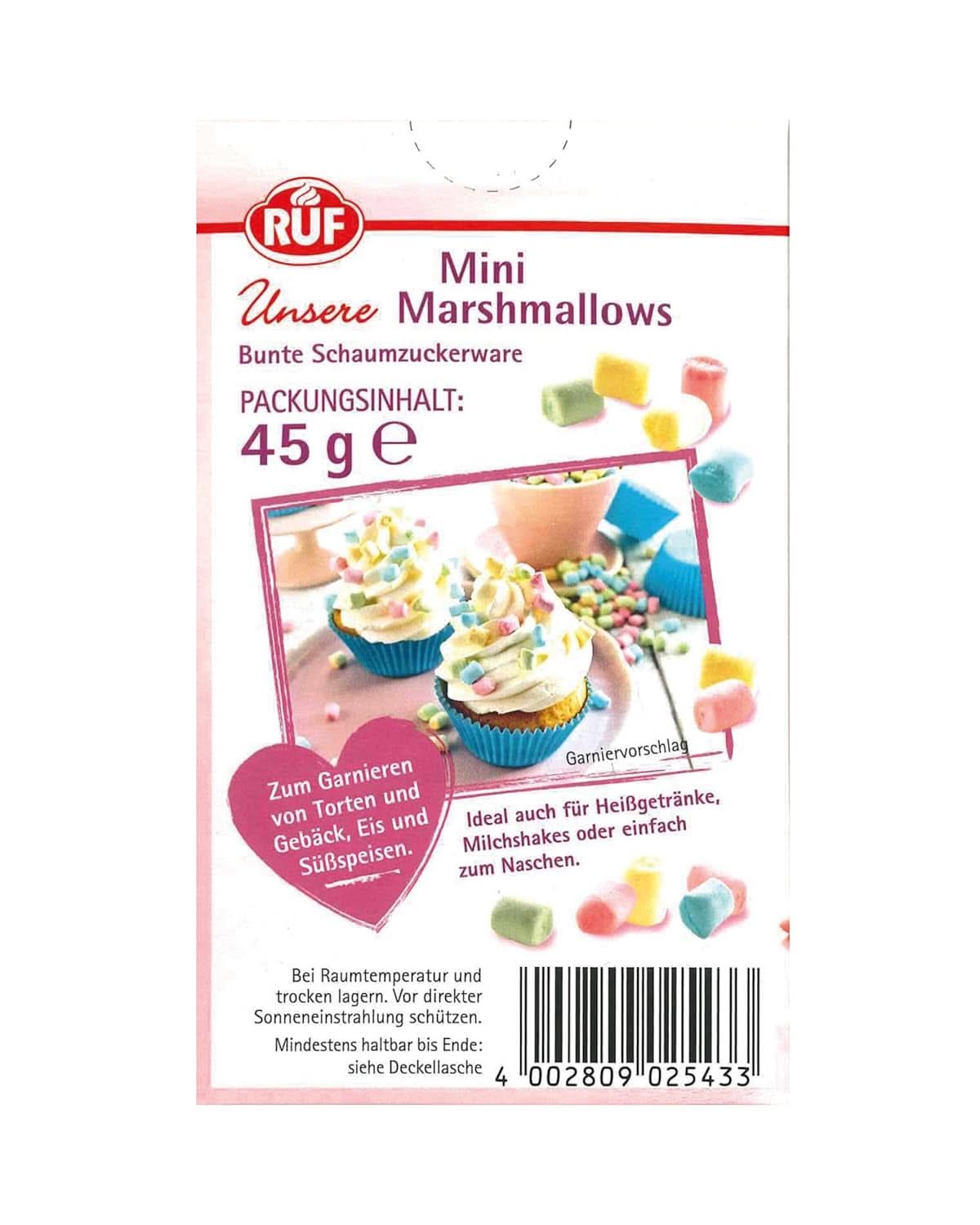 RUF Mini Marshmallows, pastelkleuren, 45 gram Naty Shop