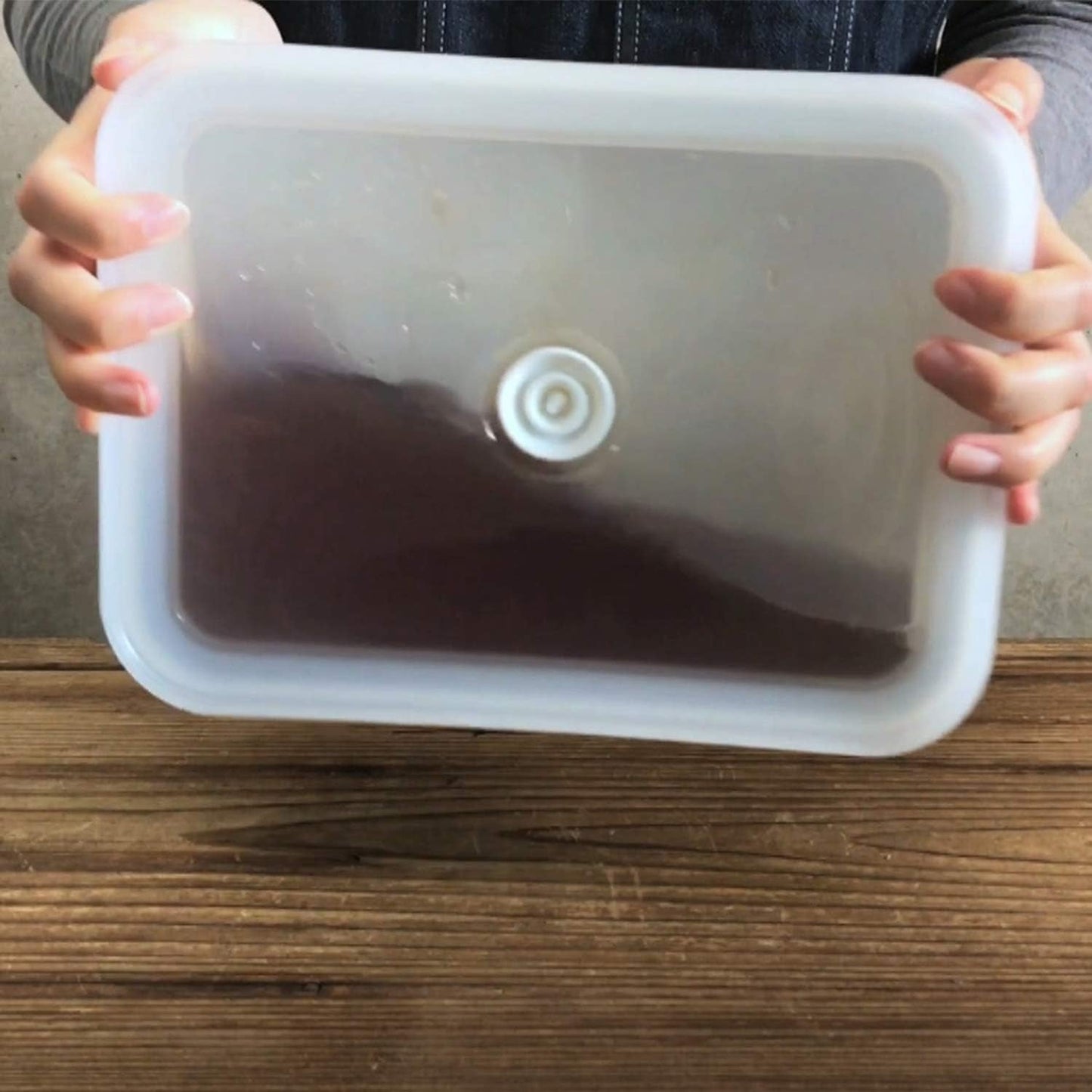Geëmailleerd vacuüm-voedselbewaarblik | XL| 1,85L | 23,5 x 17,5 x 7 cm | houdt voedsel veel langer vers | beschermt voedsel tegen bacteriën en schimmels | zonder vacuümpomp Voedselbewaardozen Naty Shop