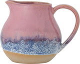 Bloomingville Paula steengoed melkmok - decoratief ontwerp, perfect voor de ontbijttafel, met een natuurlijke textuur, 435 ml (roze)