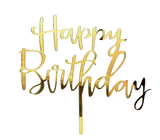 Decoratie Happy Birthday Topper - Goud Niet-eetbaar acryl Perfect voor taarten