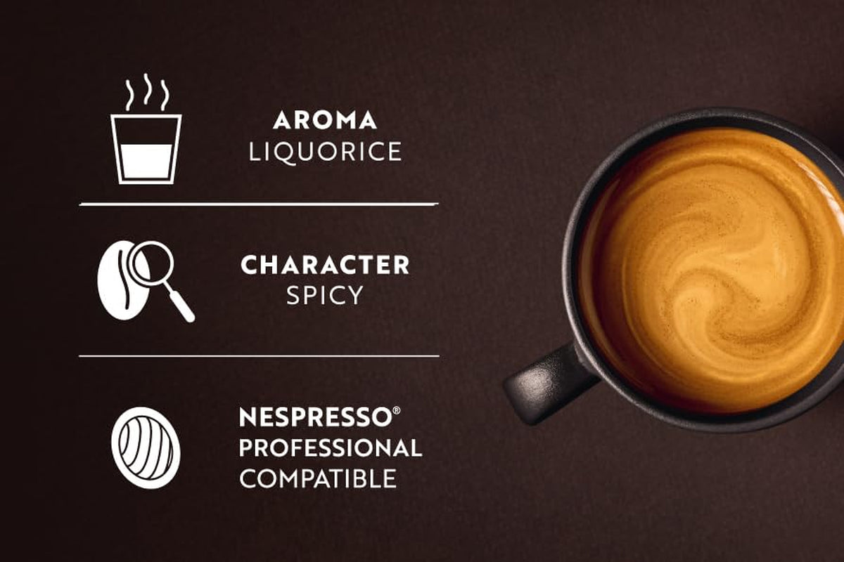 Café Royal Professional Pads, Lungo Forte, 50 Nespresso (R) Professional compatibele Pads voor Office en Gastronomie, Rainforest Alliance gezertifiziert, 100 Prozent Arabica Kaffee, Intensiteit 8