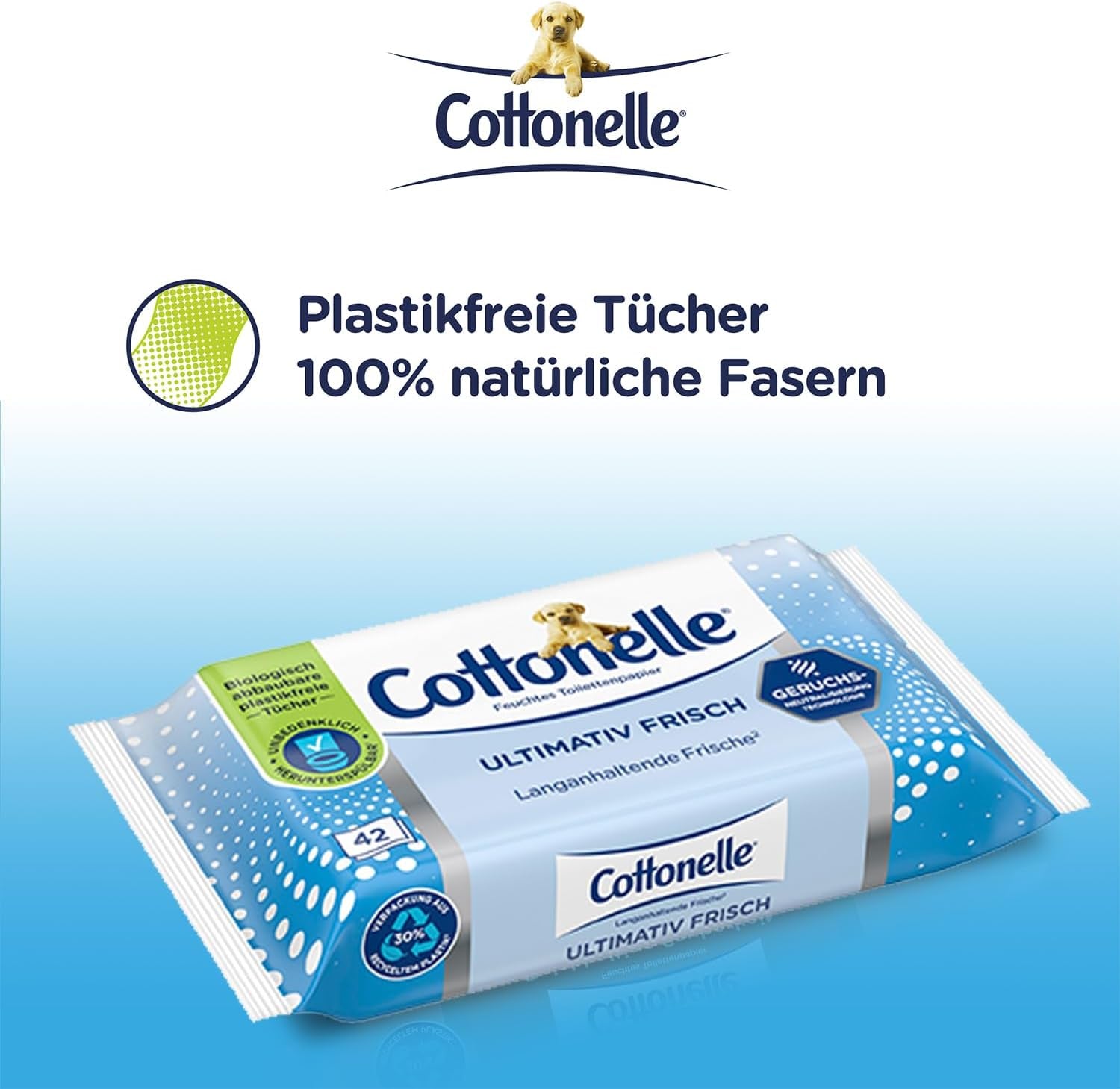 Vochtige doekjes, Ultimate Fresh, 12 x 42 doekjes, Deodycylx-technologie, huidvriendelijk, alcohol- en kleurstofvrij, gevoelig, biologisch afbreekbaar