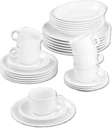 Seltmann Weiden 001.716175 Compact Wit 30-delige serviesset, wit/eenvoudig
