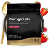 Overnight-havermout met proteïne | Pure chocolade en framboos | Eiwitrijk ontbijt | Suikerarme Snack | Havermout met lage GI | 500g