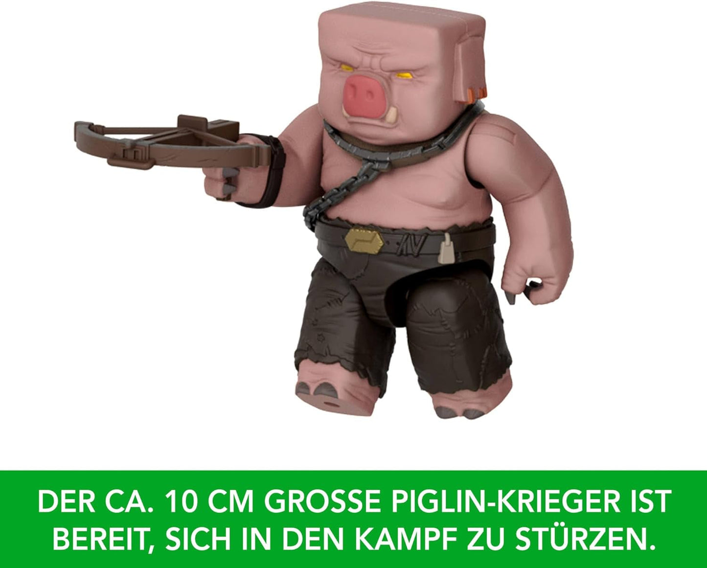 Mattel Minecraft-actiefigurenset, Ghast met vuuraanval, lichten, geluid, starter en projectiel, Piglin Warrior, geïnspireerd door de film, JFB69 Actiefiguren Naty Shop