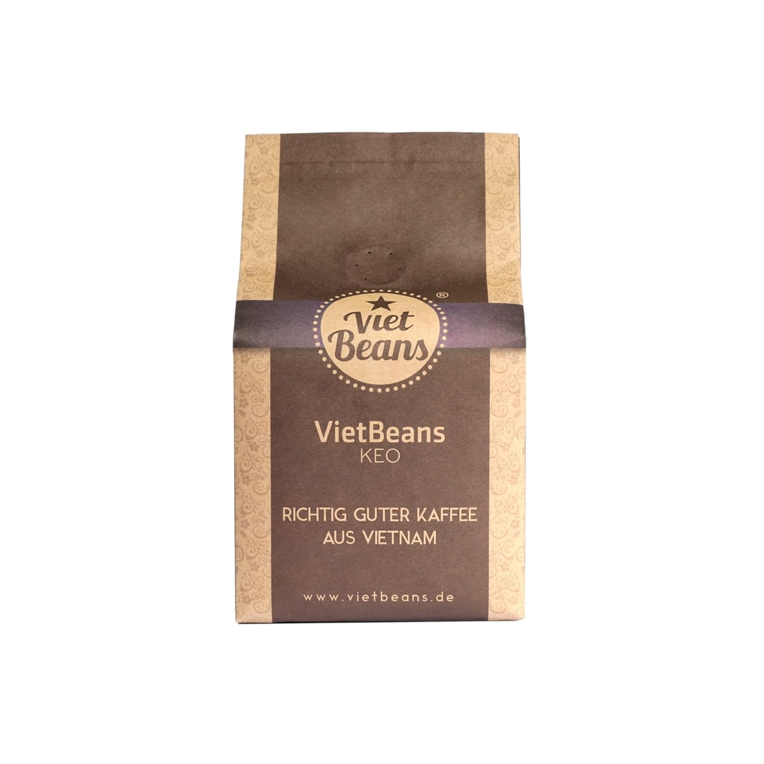 VietBeans KEO - Schokoladiger Kaffee – Ganze Kaffeebohnen - Geröstet in boter, whisky en rum - Intensieve Schoko-Geschmack - Aroma: Schokolade - 250g