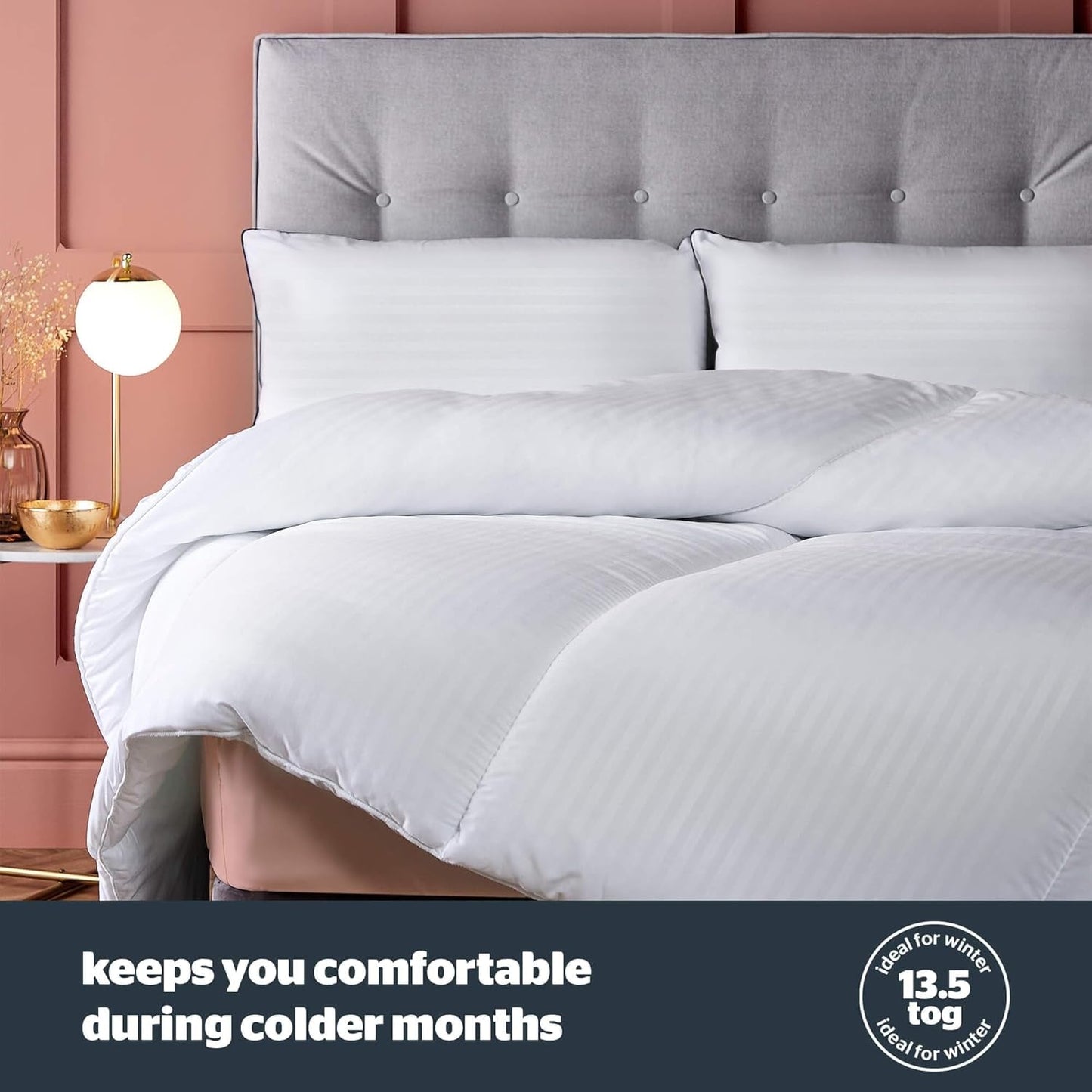 Silentnight Hotel Collection dekbed voor tweepersoonsbedden, 13,5 TOG, wit, microvezel, wit, eenpersoonsbed 135 X 200Cm Dekbedden en dekbedden Naty Shop