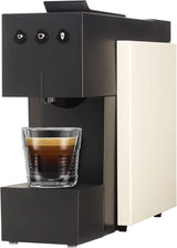 Espressomachine met K-FEE SQUARE capsules voor koffie, thee en cacao | Compacte espresso | Snelle verwarming | Watertank van 0,8 l | 19 maten | Pianozwart